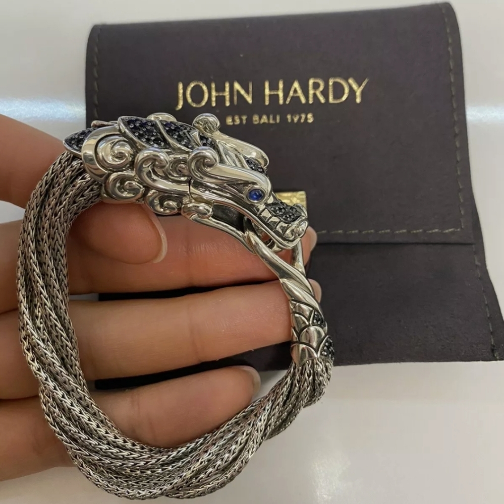 John Hardy Naga Dragon Bracelet Sapphire Spinel